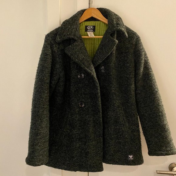 VINTAGE 90s Y2K Diesel Female Women peacoat style jacket size L made in … - Picture 1 of 12